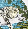 ''Lounging Leopard'' limited edition screenprint by Clare Halifax