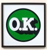 ''OK green'' limited edition screenprint by Mr Edwards