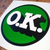 ''OK green'' limited edition screenprint by Mr Edwards