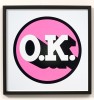 ''OK pink'' limited edition screenprint by Mr Edwards