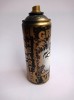 ''Great Vibes - Gold'' screenprinted spray can by Ben Rider