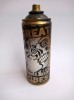 ''Great Vibes - Gold'' screenprinted spray can by Ben Rider