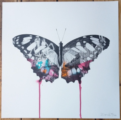 ''Graffiti Butterfly'' limited edition screenprint by Donk