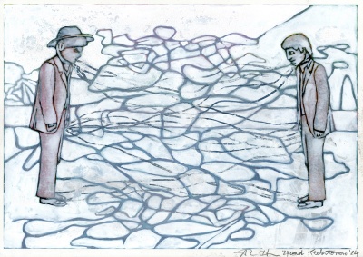 ''Snow'' original collaborative artwork by Alice Herrick and KEELERTORNERO