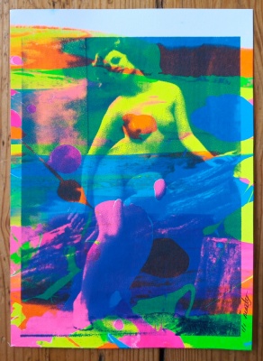 ''Neon Nude 6'' limited edition screenprint by Montez Makes