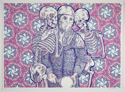 ''Memento Mori'' limited edition screenprint by Peter Mammes