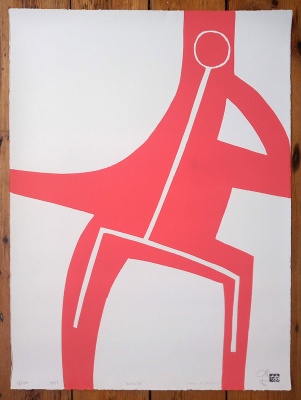 ''Boogie'' limited edition woodcut print by John Pedder