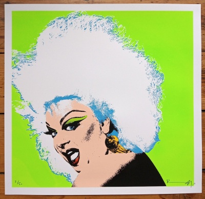 ''Divine (green edition)'' limited edition screenprint by Richard Pendry