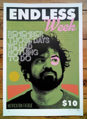''Endless Week - Babak'' limited edition screenprint by Richard Pendry