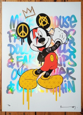 ''Taking the Mickey - Urban Art'' screenprint by Richard Pendry