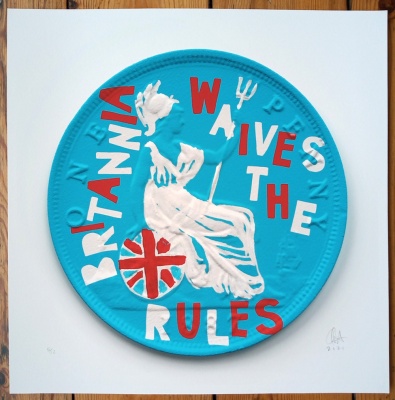 ''Britannia Waives The Rules'' limited edition print by Quiet British Accent