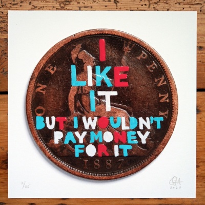 ''I like it but...'' small limited edition print by Quiet British Accent