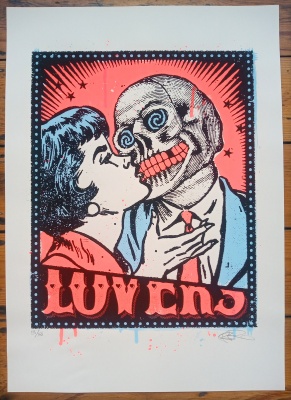 ''Lovers'' limited edition screenprint by Ben Rider