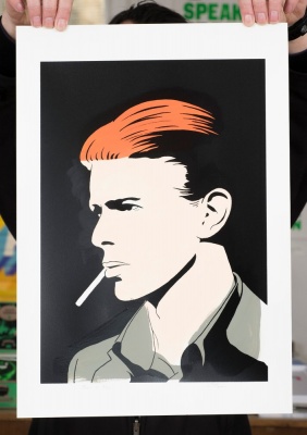''David Bowie'' limited edition screenprint by Carl Stimpson