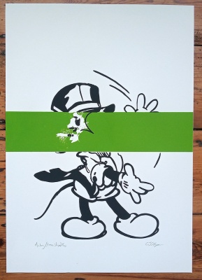 ''Mickey (Green Stripe)'' limited edition screenprint by Carl Stimpson