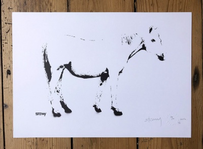 ''Horse'' limited edition print by Stewy