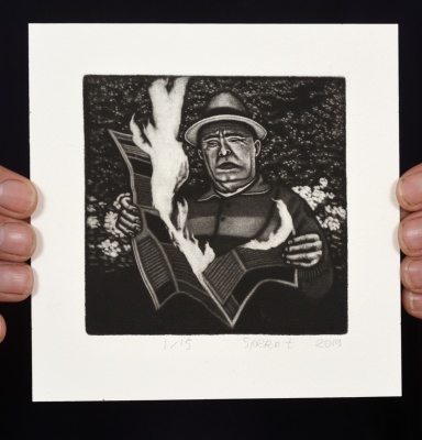''Daily Mail'' limited edition mezzotint print by Sjoerd Tegelaers