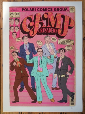 ''Camp Crusaders'' limited edition gicle print by Villain