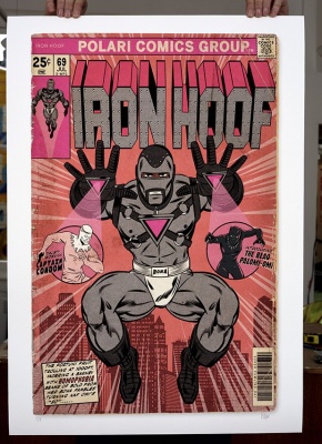 ''Iron Hoof'' limited edition gicle print by Villain