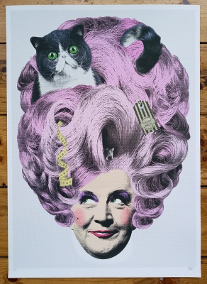 ''The passion of Mrs Slocombe'' limited edition archival pigment gicle print by Villain